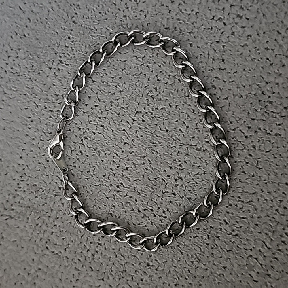 Blank Stainless Steel Charm Bracelet 8 Inch 405